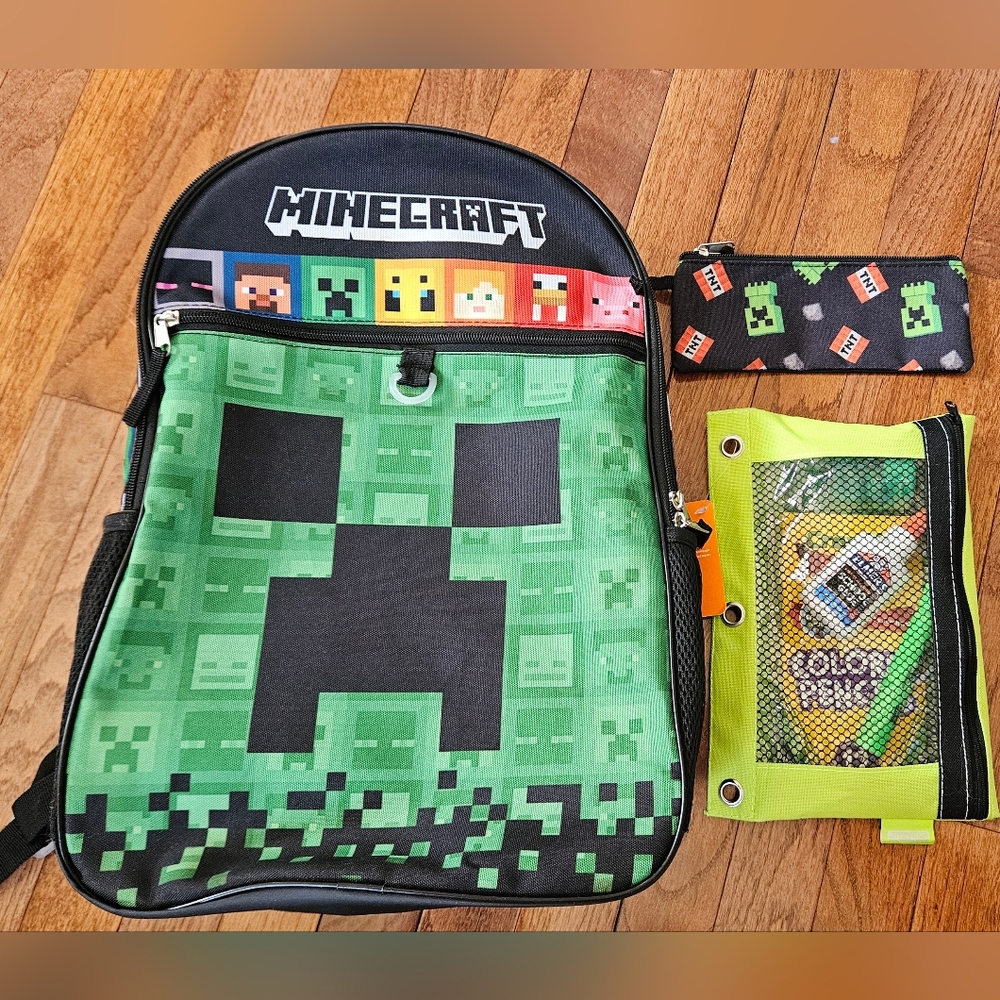 Minecraft Backpack Set